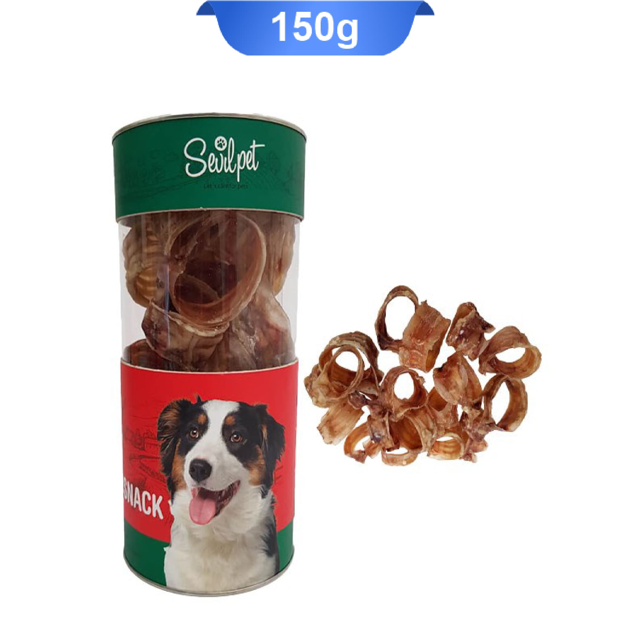 تشویقی سگ مدل خرخره گاو سویل پت وزن 140 گرم SevilPet Cattle Trachea