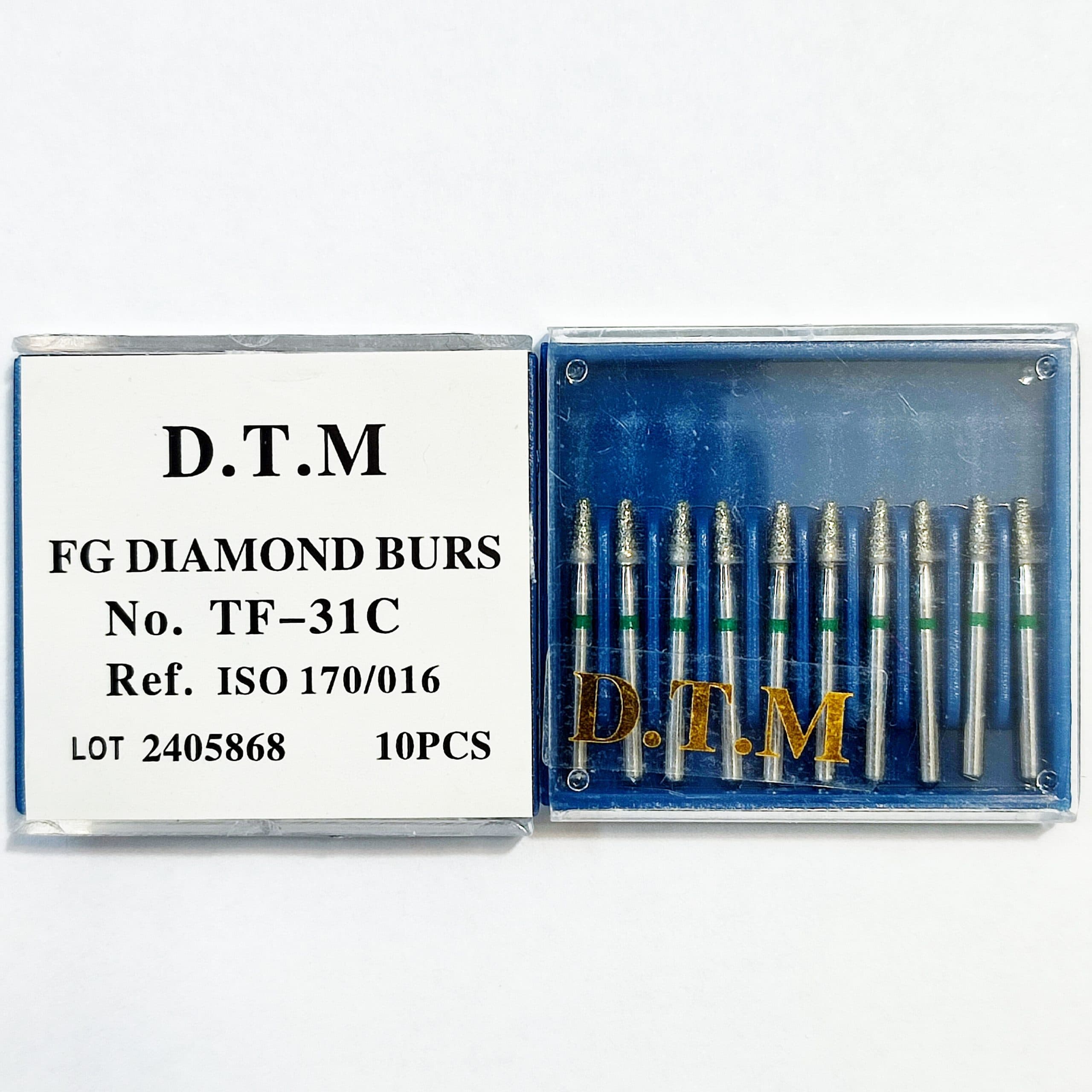 فرز مدل مخروطی توربین 10 عددی 170/016 DTM Dental Burs truncated conical