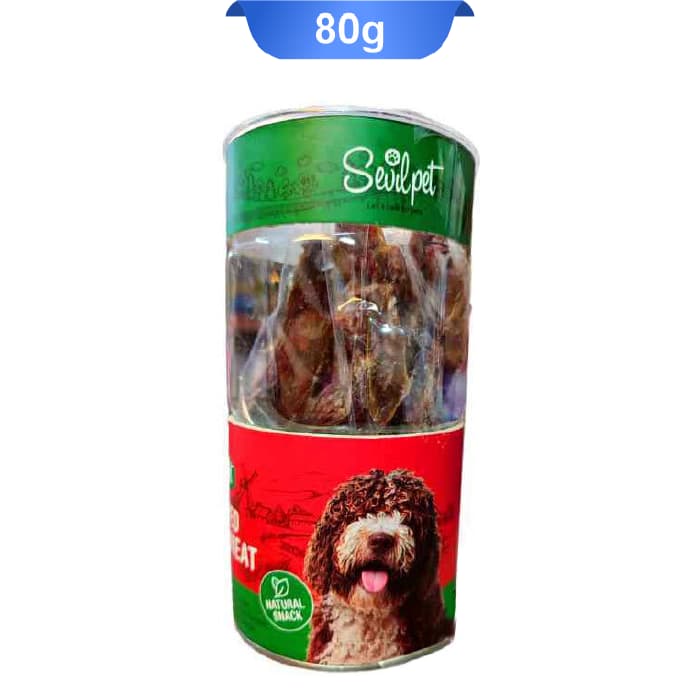 تشویقی سگ مدل گوشت نواری گاو سویل پت وزن 80 گرم SevilPet Striped Beef Meat