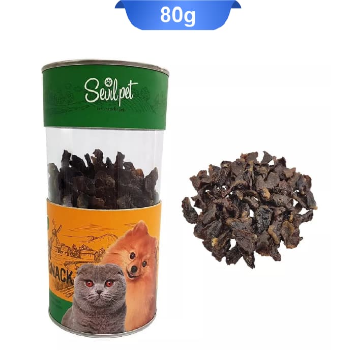 تشویقی سگ و گربه مدل دل مرغ سویل پت وزن 80 گرم SevilPet Chicken Heart