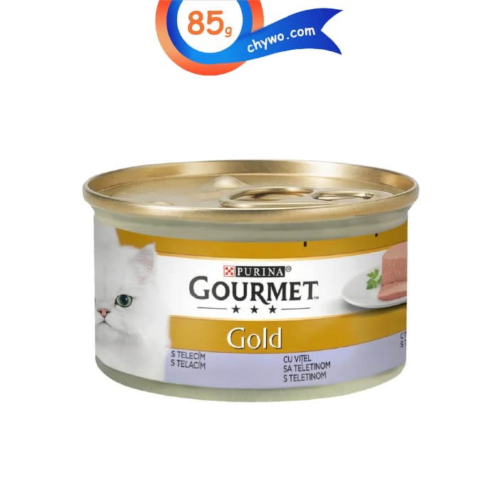 کنسرو گورمت گلد گربه بالغ طعم گوشت گوساله مدل پته (آلمان) وزن 85 گرم Purina Gourmet