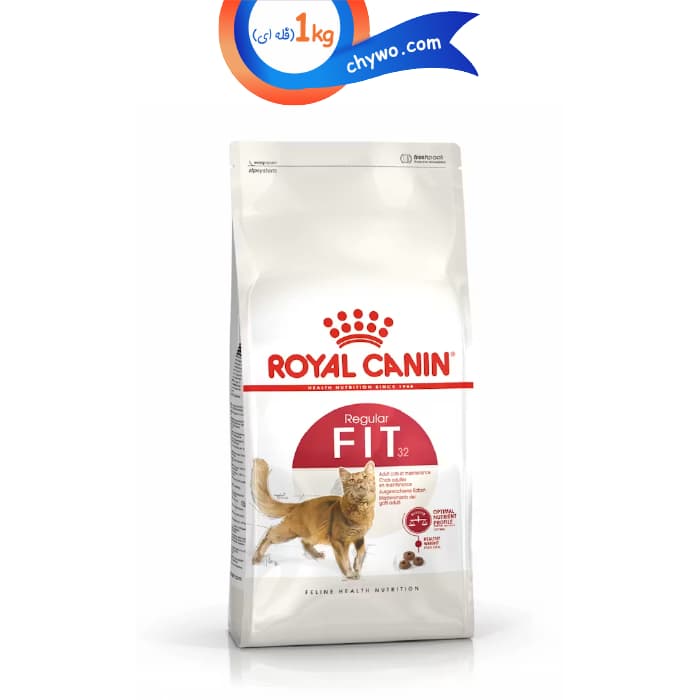 غذا خشک گربه بالغ رویال کنین مدل فیت طعم مرغ وزن 1 کیلوگرم (زیپ کیپ فله ای) Royal Canin Regular Fit