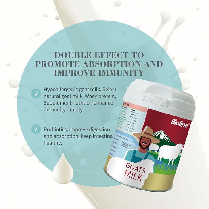 شیر خشک بز بچه گربه و توله سگ بایولاین وزن 200 گرم Bioline Goats Milk — تصویر ۲