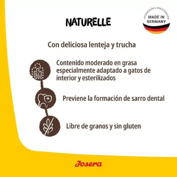 غذای خشک گربه عقیم شده جوسرا نیچرله وزن 10 کیلوگرم Naturelle Josera — تصویر ۵