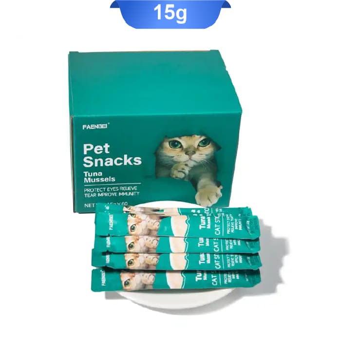 بستنی گربه فنبی طعم ماهی تن (ساشه ای) وزن 15 گرم کد 103210 Faenbei Cat Stick Tuna