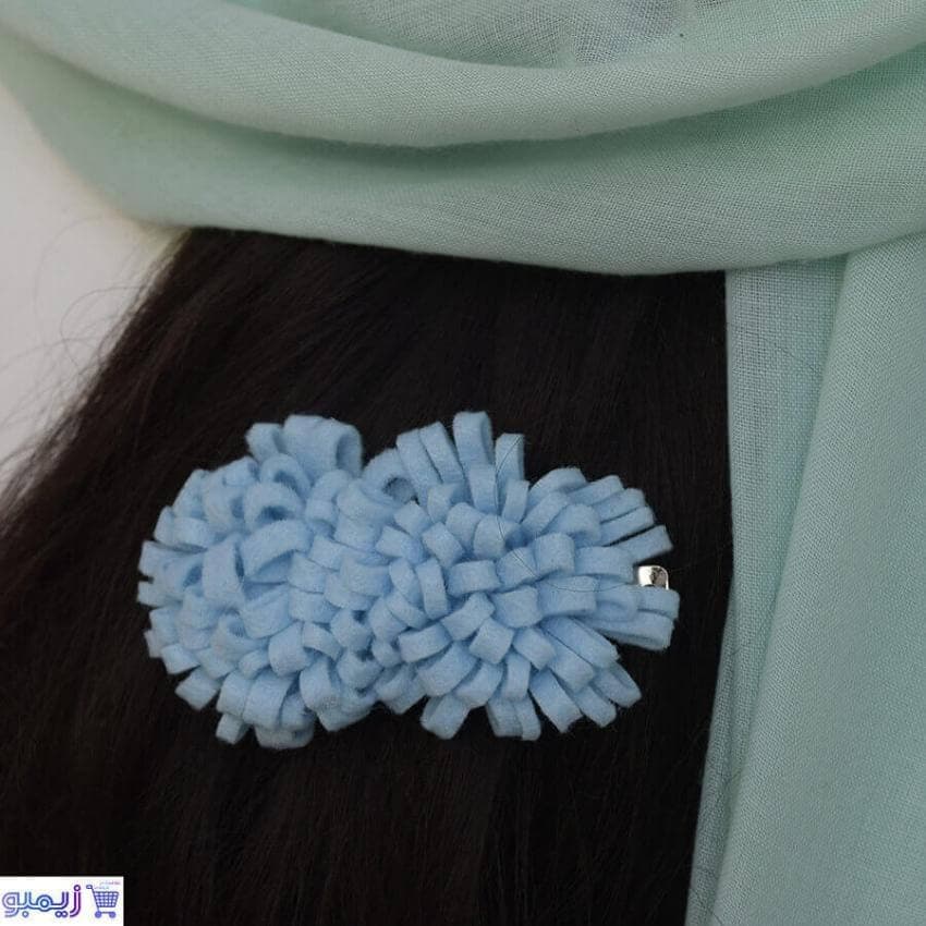گیره مو آبی گل کوکب — تصویر ۲