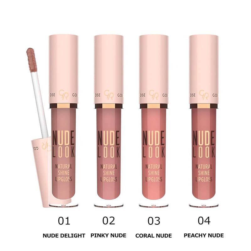 رژ لب مایع NUDE LOOK گلدن رز مدل 01 NATURAL SHINE — تصویر ۴