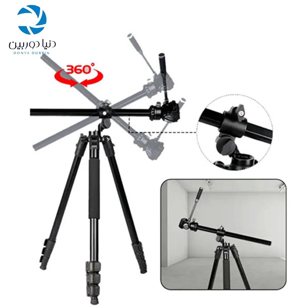 سه پایه دوربین جیماری Jmary KS355+HG60 Tripod — تصویر ۴
