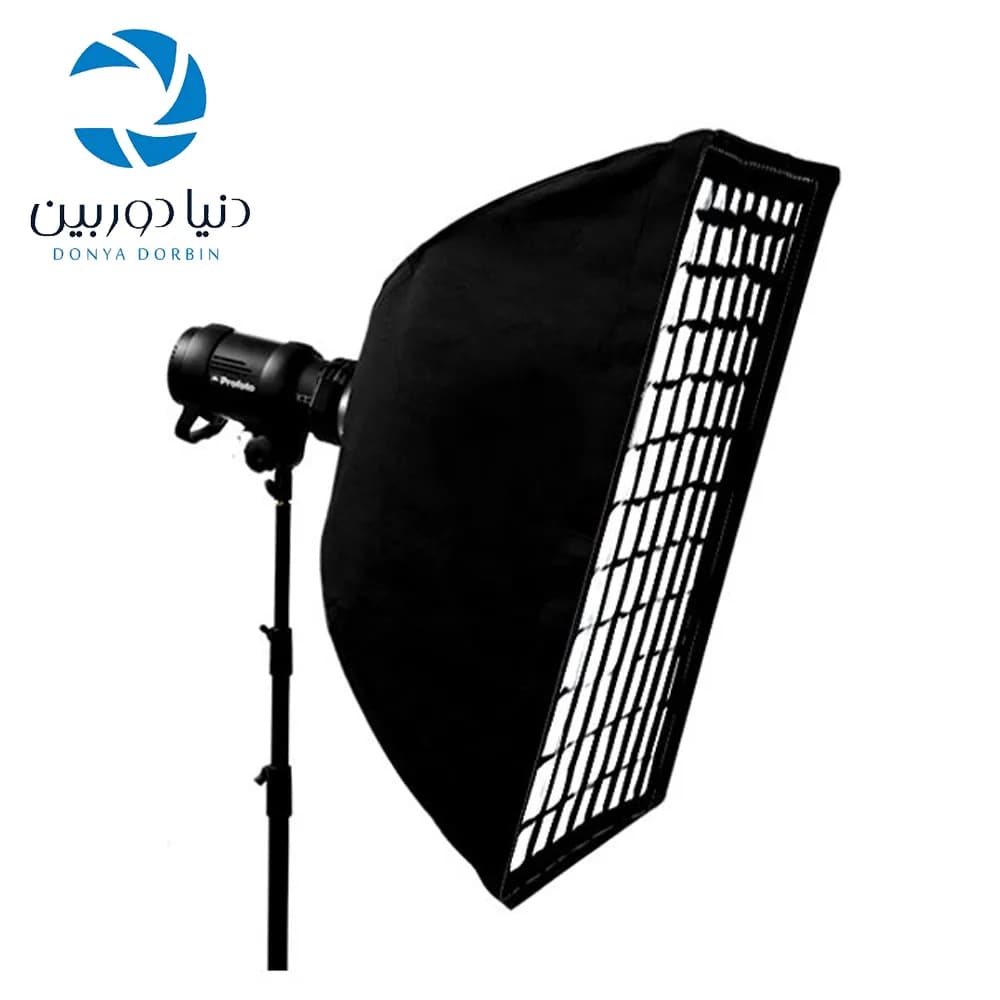 سافت‌باکس مستطیل 70×50 زنبوری Softbox with Grid — تصویر ۳