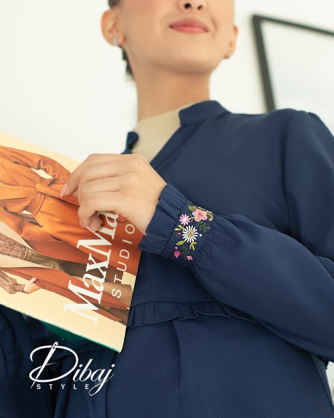 مانتو آبی سلطنتی (مدل بفته) — تصویر ۴