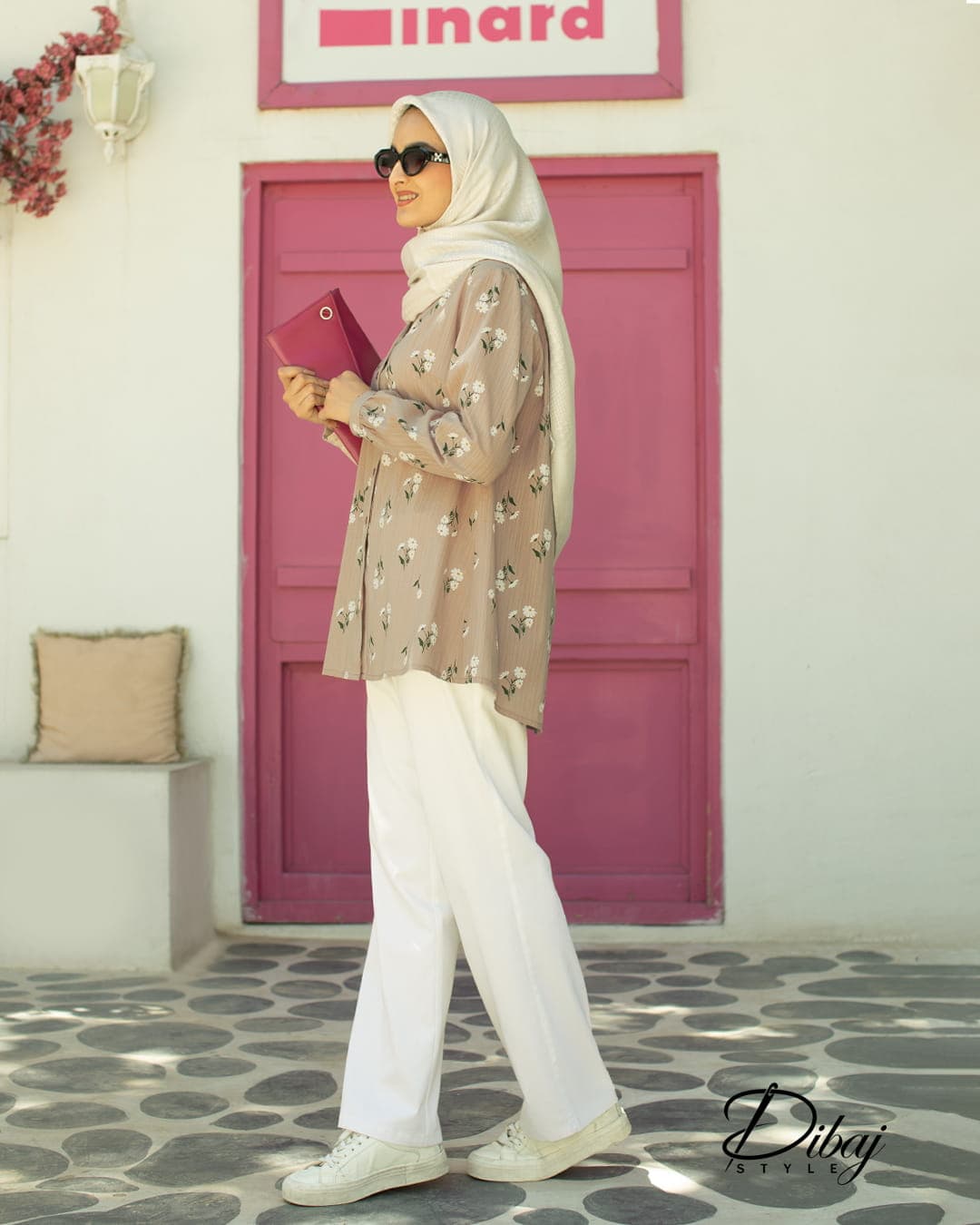تونیک نسکافه ای گل گچی (مدل ماه گل) — تصویر ۲