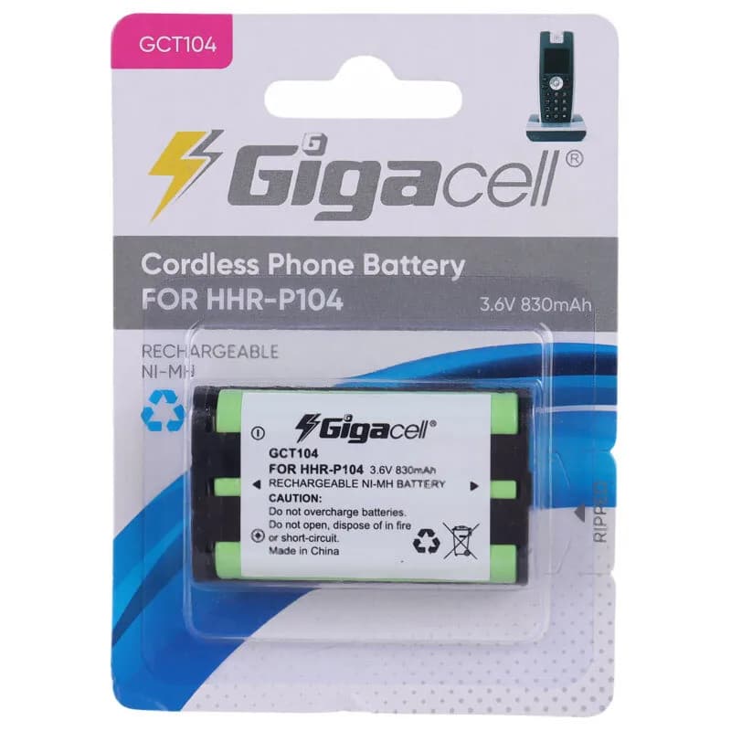 باتری تلفن بی سیم Gigacell GCT104 830mAh — تصویر ۳