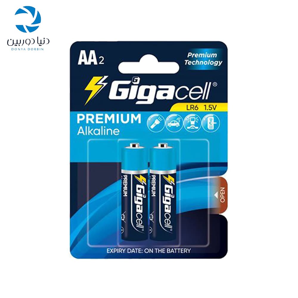 باتری قلمی گیگاسل مدل Premium Alkaline بسته 2 عددی