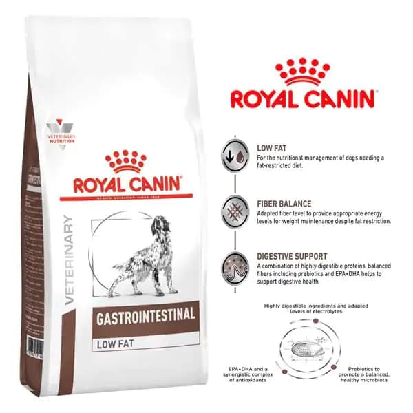 غذای خشک سگ مدل گاسترو اینتستینال لوفت رویال کنین1.5کیلوگرم(Royal Canin Gastrointestinal Low Fat) — تصویر ۲