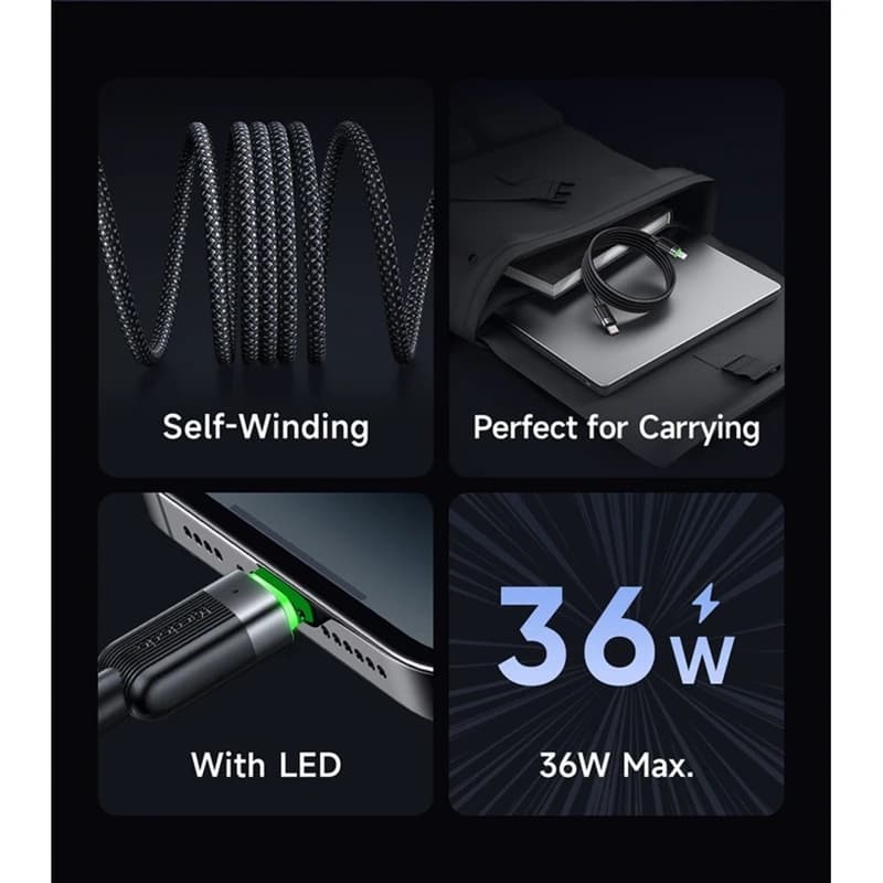 کابل مک دودو CA-2010 تایپ C به لایتنینگ | 36 وات و CarPlay مگنتی جمع شو — تصویر ۱۱