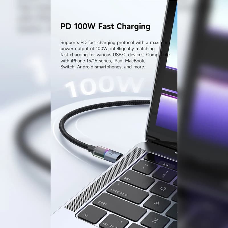 کابل مک دودو CA-8200 تایپ C به تایپ C 100 وات | RGB — تصویر ۸