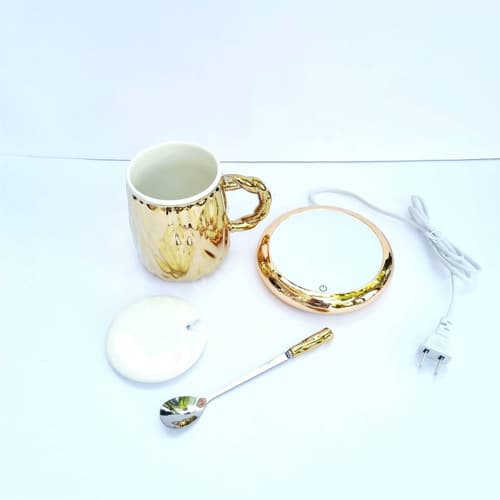 ست ماگ هیتردار لوکس مدل ۷۵ کد 2 (High-End Electric Mug Warmer Set) – دمای ثابت ۵۵ درجه — تصویر ۴
