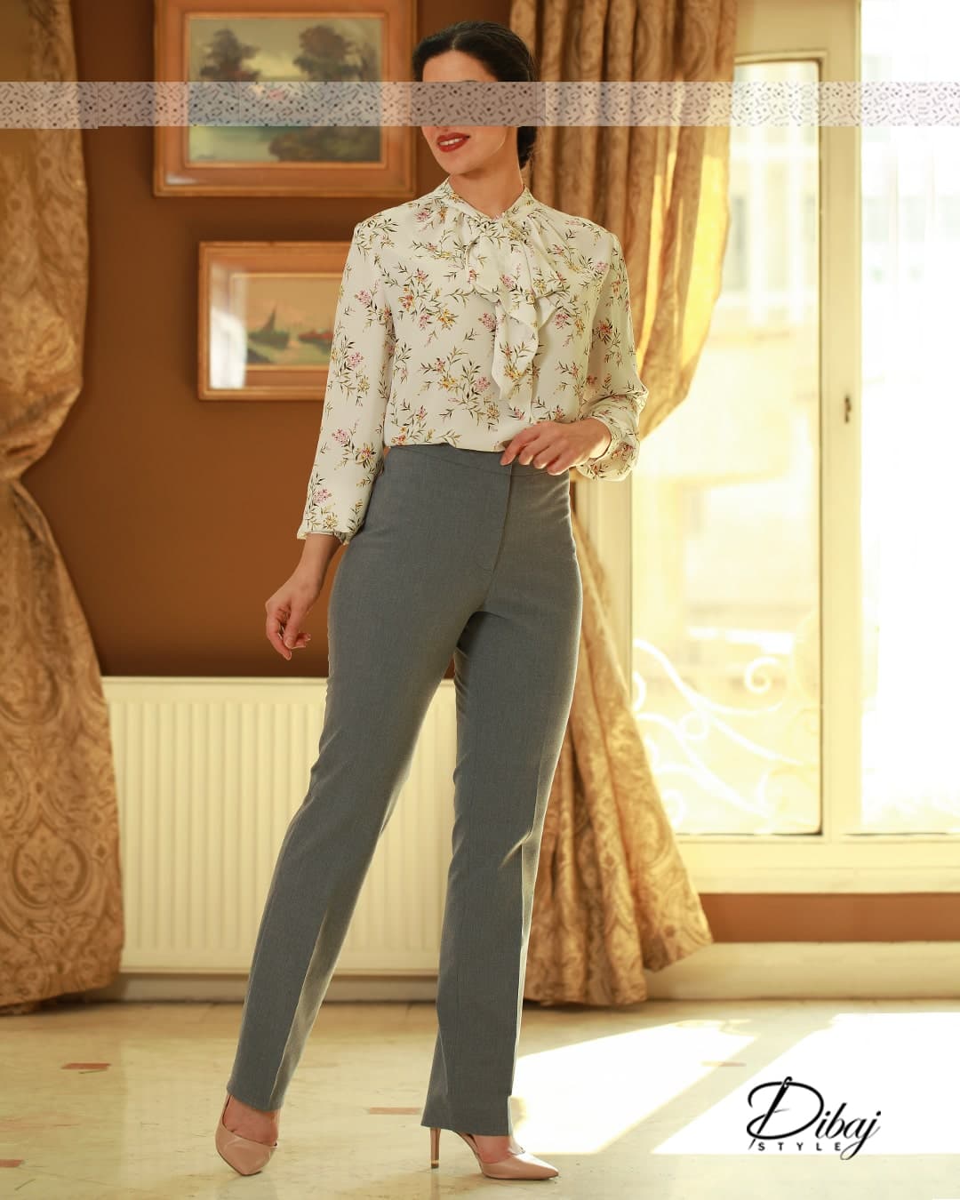 شلوار طوسی بزیاق (مدل کلاسیک)