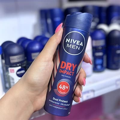 اسپری ضد تعریق مردانه نیوآ مدل Dry Impact 48H (اصل) حجم 150 میلی‌لیتر | محافظت 48 ساعته — تصویر ۲