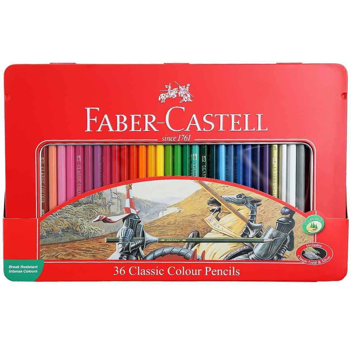 مداد رنگی ۳۶ رنگ فابر کاستل (جعبه فلزی) | Faber‑Castell Classic Colour Pencils — تصویر ۴