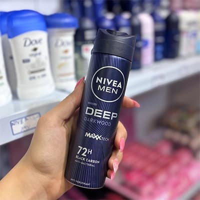 اسپری ضد تعریق مردانه نیوآ مدل Deep Dark Wood MAXX Tech (اصل) حجم ۱۵۰ میلی‌لیتر | محافظت ۷۲ ساعته