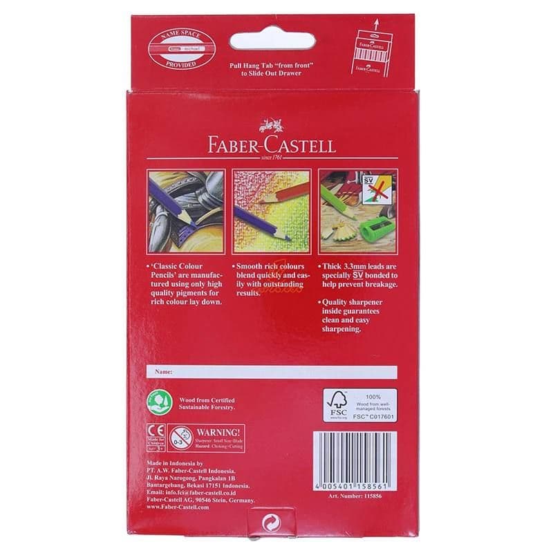 مداد رنگی ۳۶ رنگ فابر کاستل (جعبه مقوایی) | Faber‑Castell Classic Colour Pencils — تصویر ۶