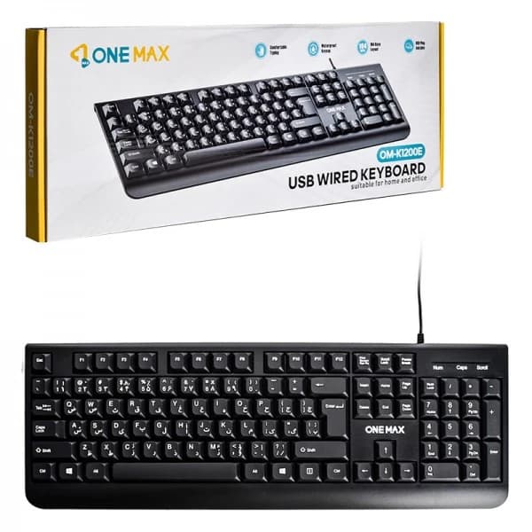 کیبورد باسیم اقتصادی وان مکس مدل OM-K1200B | کیبورد سیمی USB — تصویر ۶