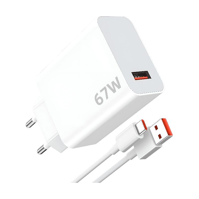شارژر شیائومی 67 وات دو پین همراه کابل | Xiaomi 67W Fast Charger — تصویر ۷