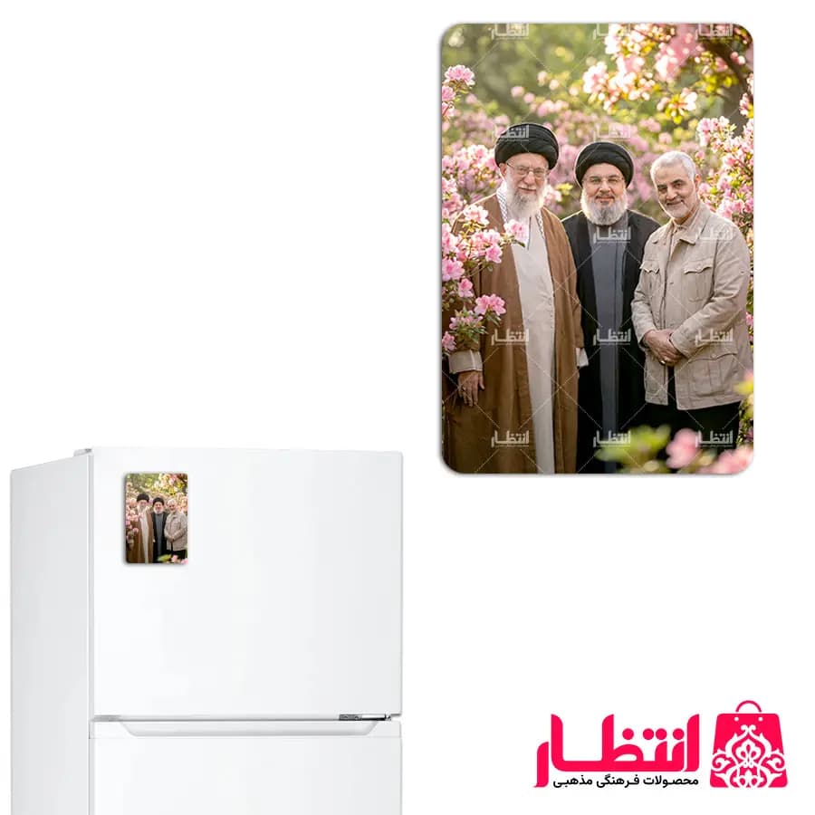 مگنت شهید نصرالله و سردار سلیمانی و رهبر شهید — تصویر ۲