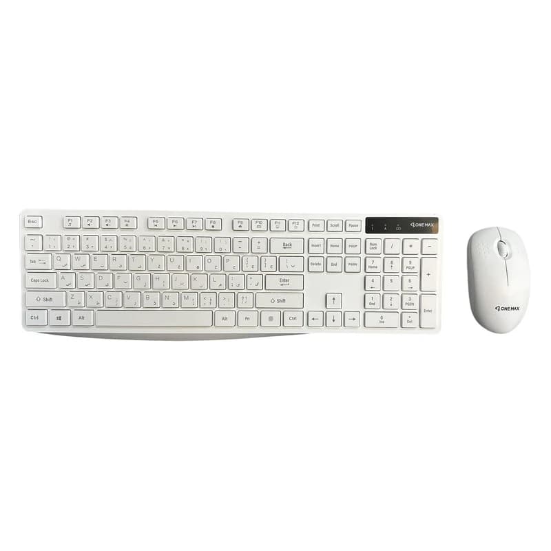 کیبورد و ماوس بی‌سیم وان مکس OM-W4500WB سفید | ست Wireless