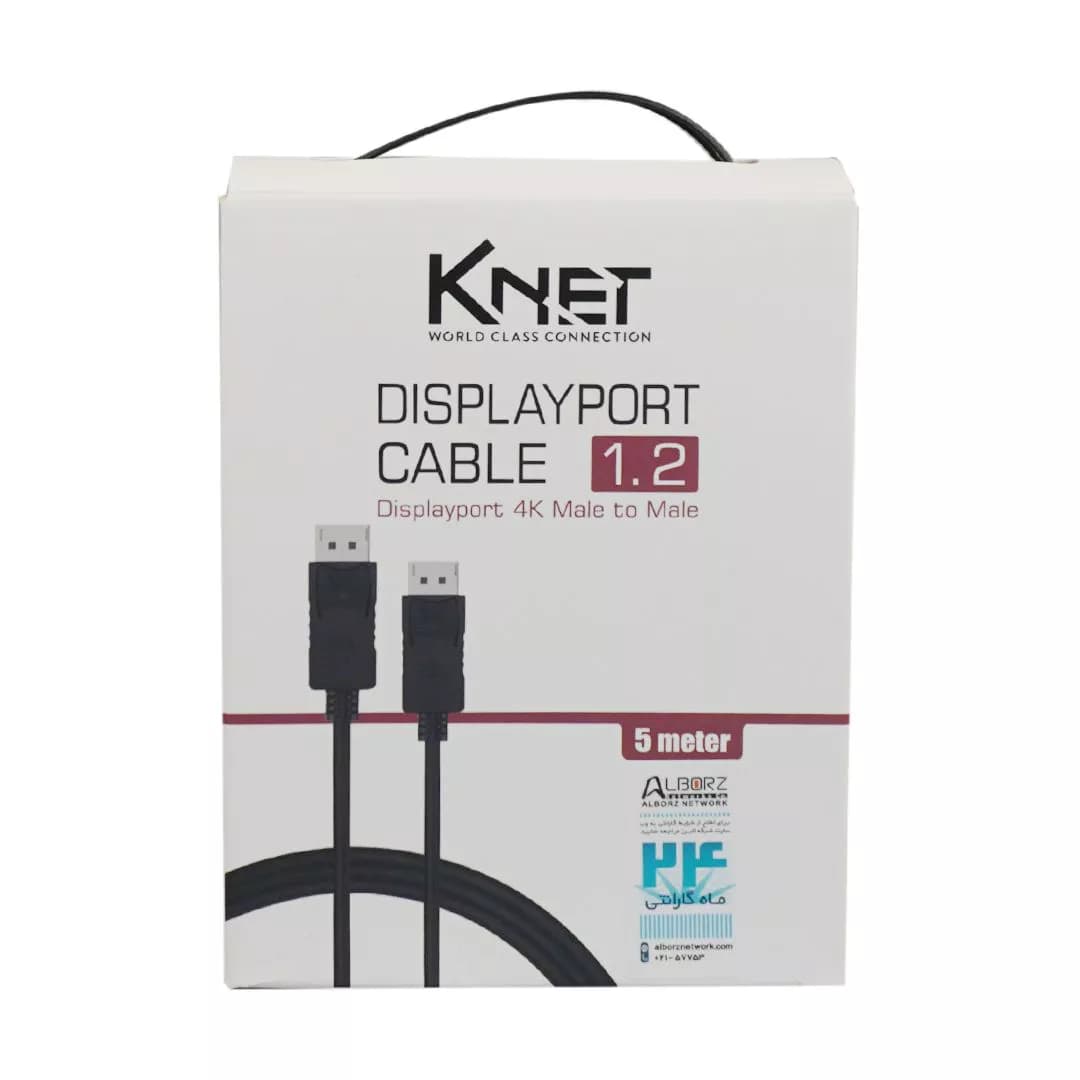 کابل DisplayPort 1.2 کی نت مدل K-C302 طول 5 متر | انتقال تصویر 4K 60Hz — تصویر ۴