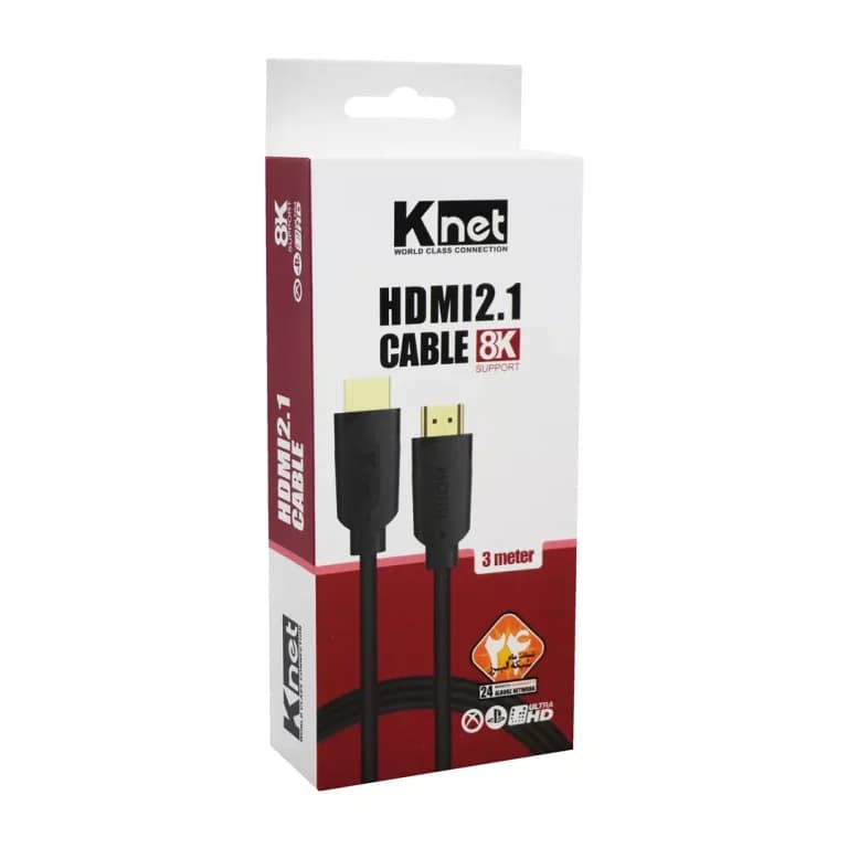 کابل HDMI 2.1 کی نت مدل K-C241 طول 3 متر | 8K 60Hz و 4K 120Hz — تصویر ۲