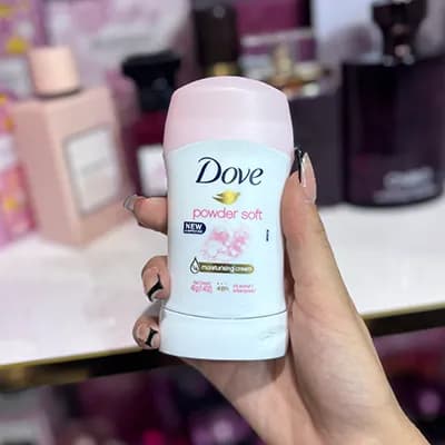 مام صابونی زنانه داو مدل پاودر سافت Powder Soft اصل | محافظت ۴۸ ساعته
