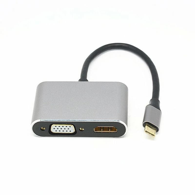 مبدل Type-C به HDMI و VGA کی نت مدل KNET K-CO16 — تصویر ۲