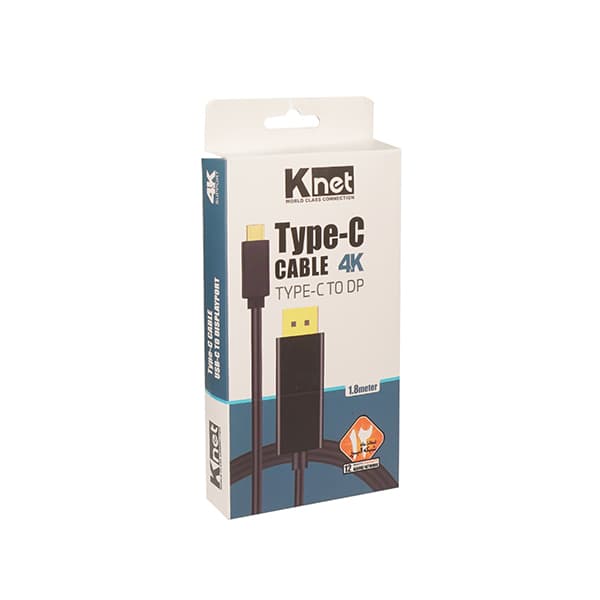 کابل تبدیل Type-C به HDMI کی نت مدل KNET K-CO12 طول 1.8 متر | 4K — تصویر ۷