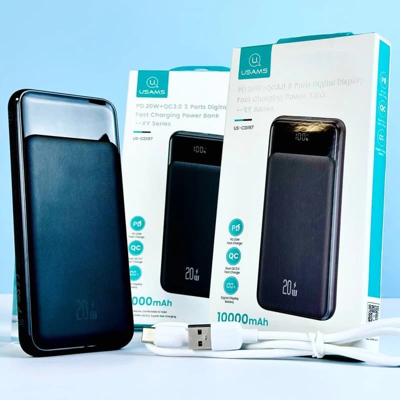پاور بانک یوسمز مدل USAMS US-CD197 ظرفیت 10000 میلیآمپر — تصویر ۶