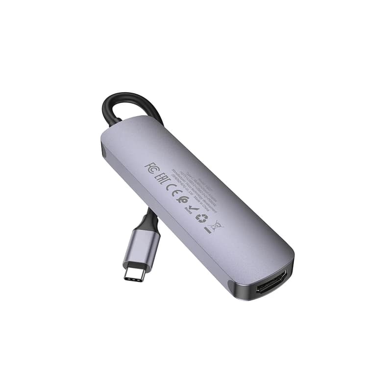 هاب 5 پورت تایپ سی HOCO HB27 5IN1 | هاب 100W Type-C هوکو HDMI 4K — تصویر ۴