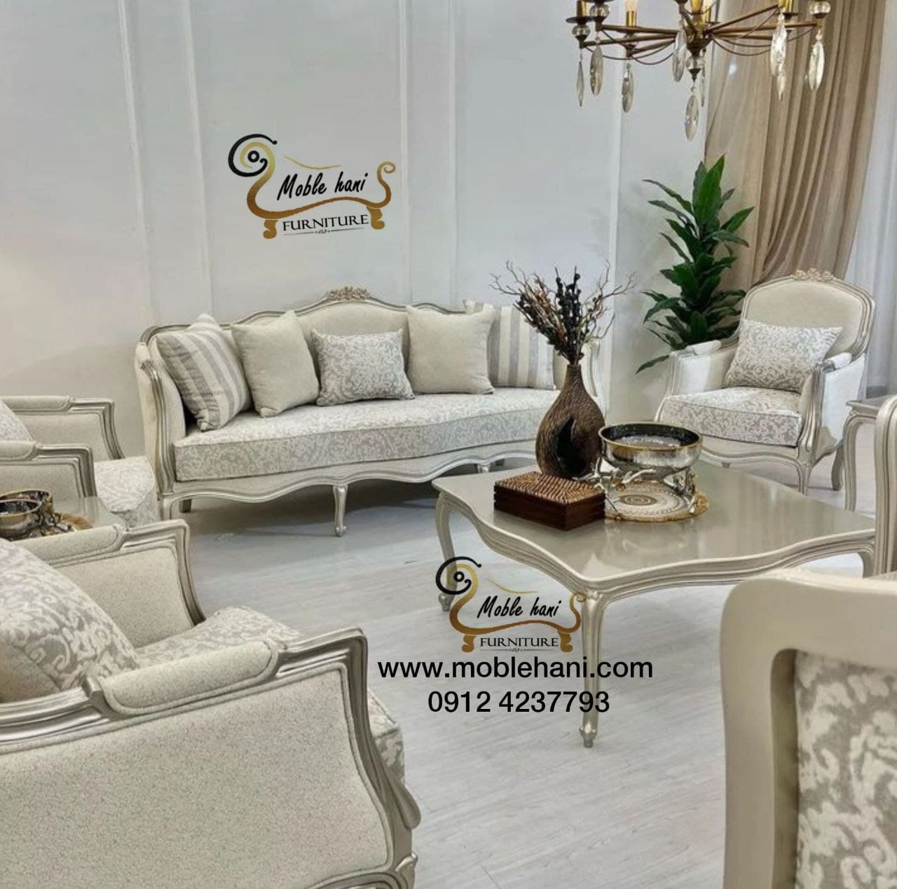 مبل کلاسیک فرانسوی سه گل — تصویر ۸