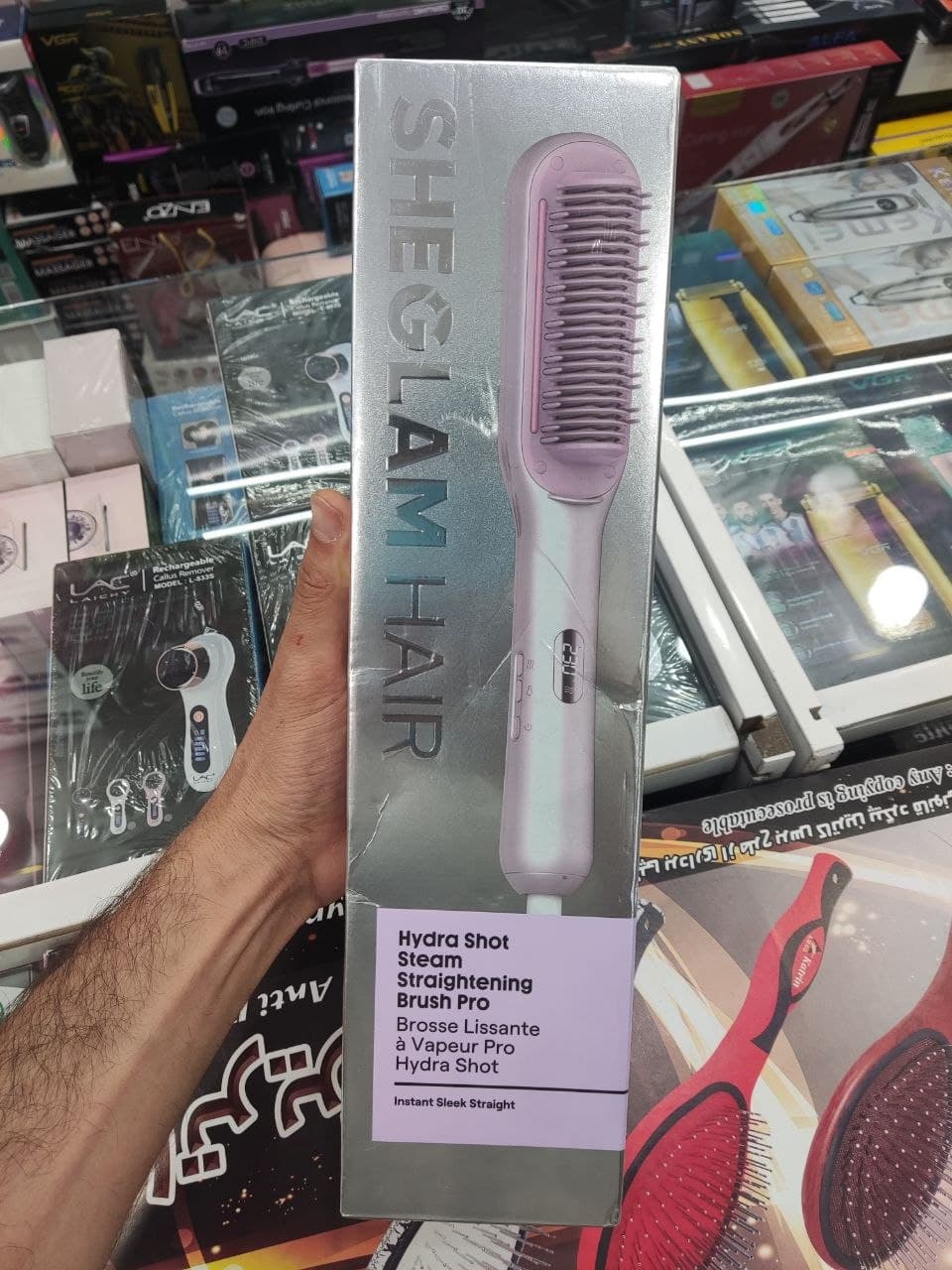 برس حرارتی بخاردار شیگلم Hydra Shot Steam Straightening Brush Pro — تصویر ۵