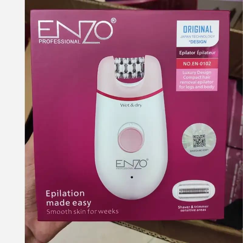 اپیلیدی حرفه‌ای انزو مدل EN-0102 با تکنولوژی ژاپن، سری اصلاح و کاور نواحی حساس