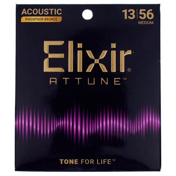 سیم گیتار آکوستیک Elixir Attune Phosphor Bronze 13 56 — تصویر ۳