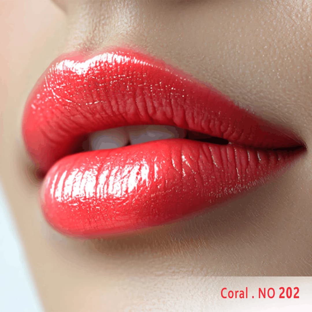رژ لب مایع ابریشمی ساتین سرژه کد 202 (Coral) — تصویر ۲