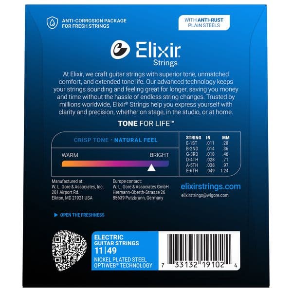 سیم گیتار الکتریک ELIXIR OPTIWEB 11-49 — تصویر ۲