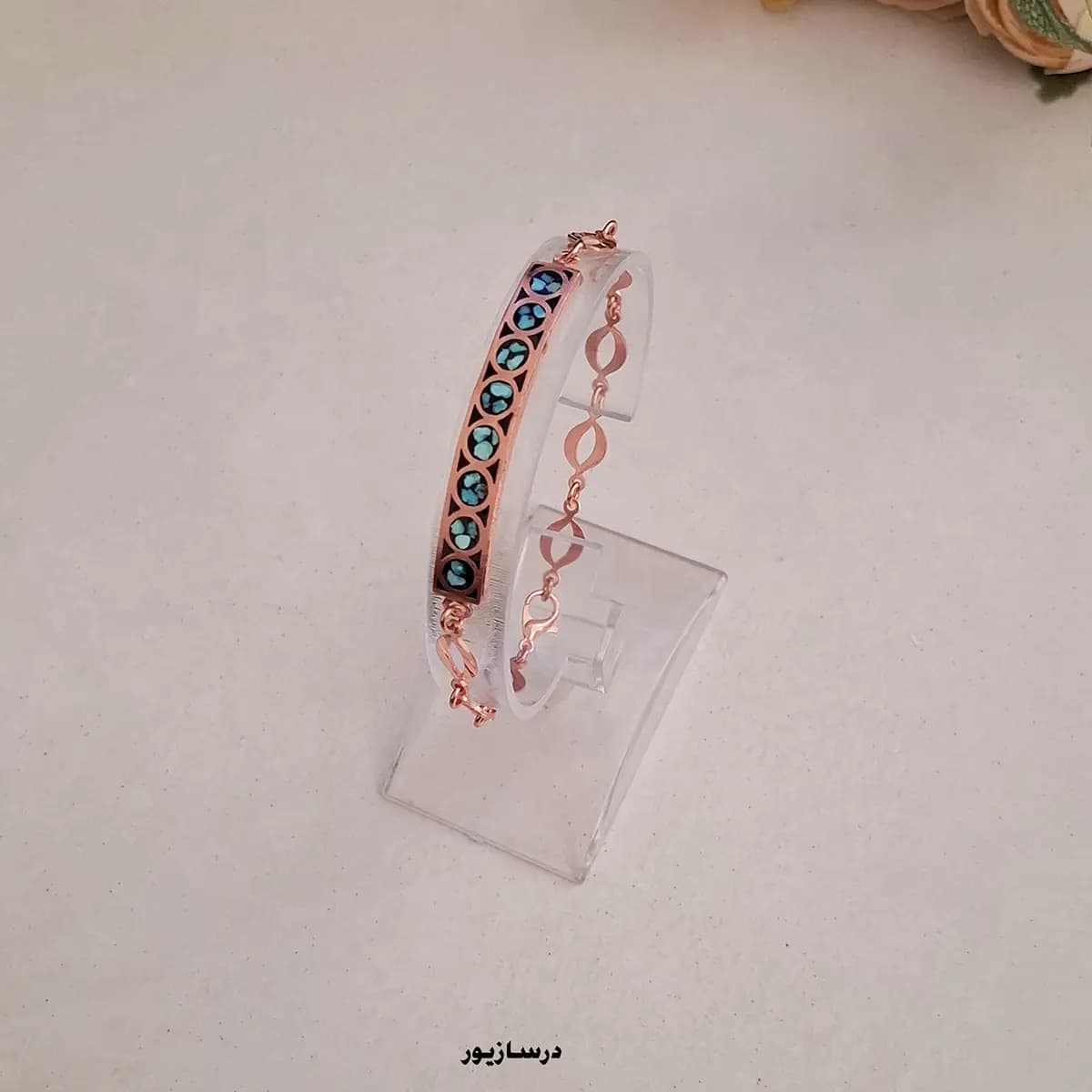 دستبند مس و فیروزه اسپرت سه — تصویر ۲