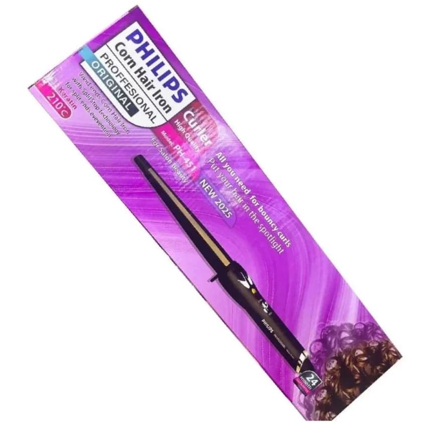 بابلیس فر کننده مخروطی فیلیپس مدل PH-451 | فرکننده حرفهای سرامیکی Philips با تنظیم دما