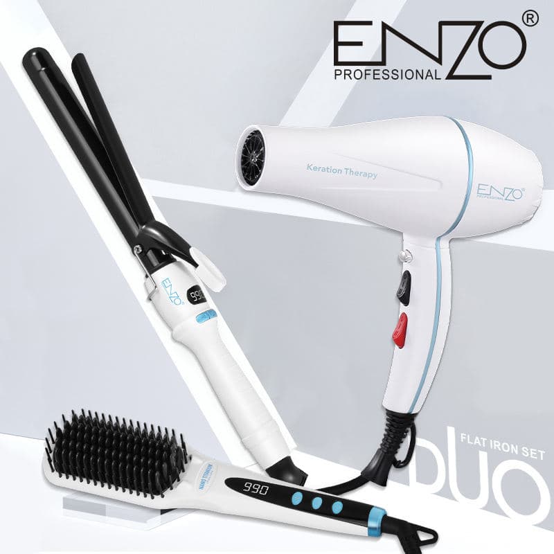 ست سه کاره انزو پروفیشینال مدل ENZO EN-6311 | سشوار، برس حرارتی و فر کننده مو — تصویر ۷