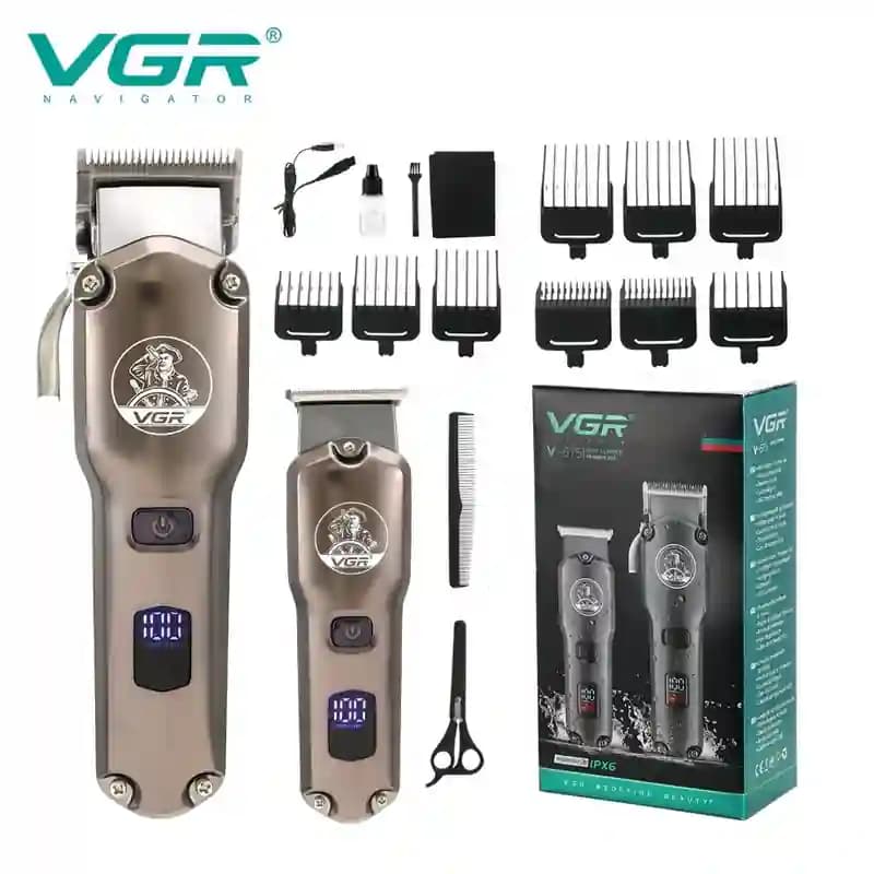 ست ماشین اصلاح وی جی آر مدل VGR V-675 اصلی | ست حجم زن و خط زن حرفه‌ای — تصویر ۴