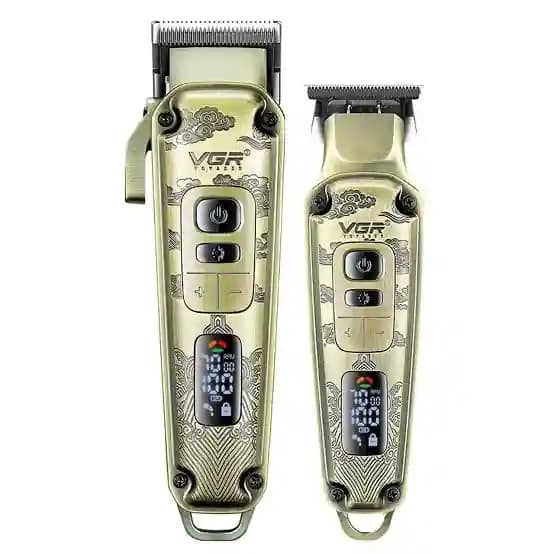 ست ماشین اصلاح وی جی آر VGR مدل V-641 اصلی و اورجینال | ست حرفه‌ای تریمر و شیور دوکاره
