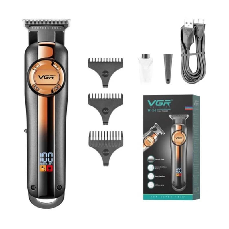 ماشین اصلاح موی سر و صورت وی جی آر مدل V-941 | خط زن حرفه‌ای صفرزن با باتری 2000 میلی‌آمپری — تصویر ۲
