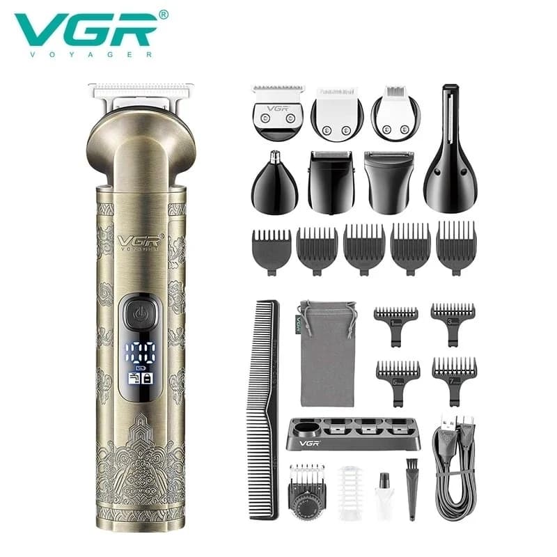 ست ماشین اصلاح 8 کاره وی جی آر مدل VGR V-110 | ماشین اصلاح حرفه‌ای چندکاره ضد آب